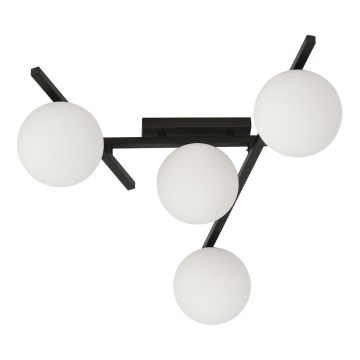 Плафон SMART 4xE14/10W/230V черен/бял