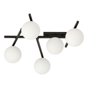 Плафон SMART 5xE14/10W/230V черен/бял