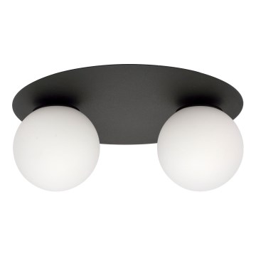 Плафон SOLAR 2xE14/10W/230V черен/бял