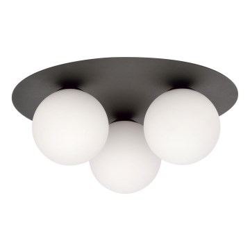 Плафон SOLAR 3xE14/10W/230V черен/бял