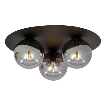 Плафон SOLAR 3xE14/10W/230V черен/сив