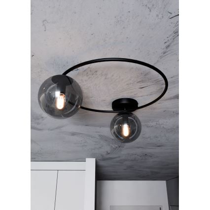Плафон SOPRA 2xE14/10W/230V черен