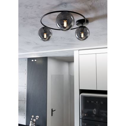 Плафон SOPRA 3xE14/10W/230V черен