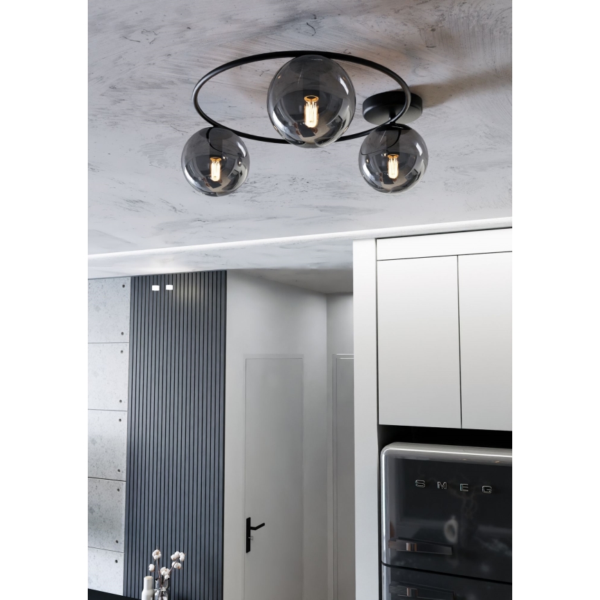 Плафон SOPRA 3xE14/10W/230V черен