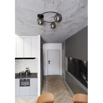 Плафон SOPRA 3xE14/10W/230V черен