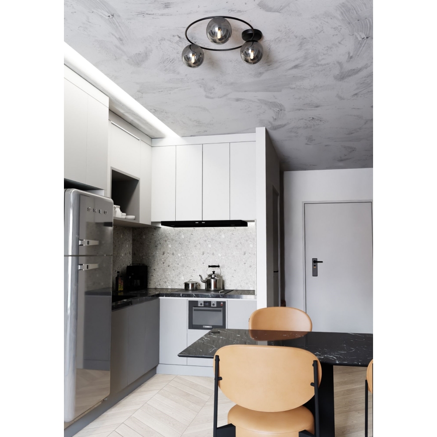 Плафон SOPRA 3xE14/10W/230V черен