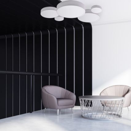 Плафон със сензор за движение и сумрак CLEO 1xE27/40W/230V Ø 20 см бял