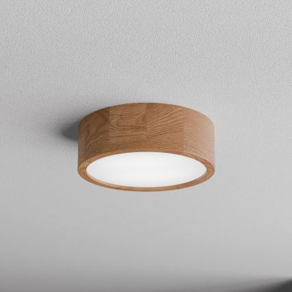 Плафон със сензор CLEO, 2xE27/24W/230V, Ø 27,5 см, дъб