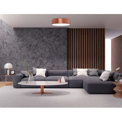 Таванно осветително тяло CLEO със сензор за движение и за здрач 3xE27/24W/230V pr. 40 cm медно