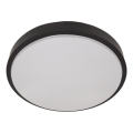 Плафон със сензор WILTON, 2xE27/60W/230V, Ø 33 см, черен