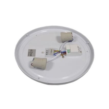 Плафон със сензор WILTON, 2xE27/60W/230V, Ø 33 см, черен
