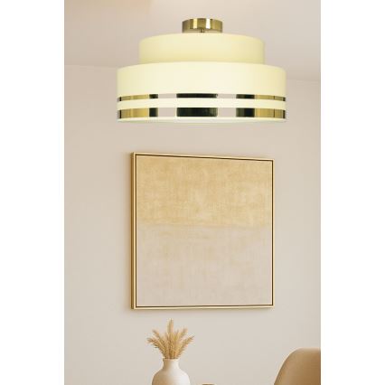 Плафон TAMI 1xE27/60W/230V бежов/златист
