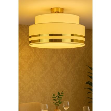 Плафон TAMI 1xE27/60W/230V бежов/златист