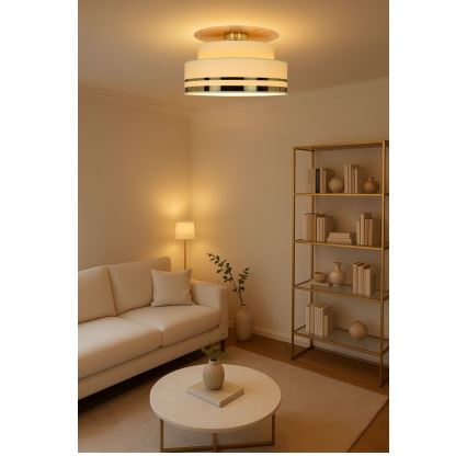 Плафон TAMI 1xE27/60W/230V бежов/златист
