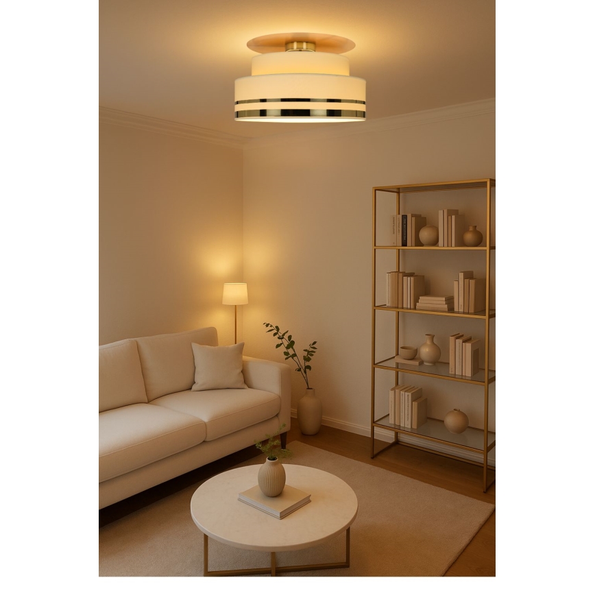 Плафон TAMI 1xE27/60W/230V бежов/златист