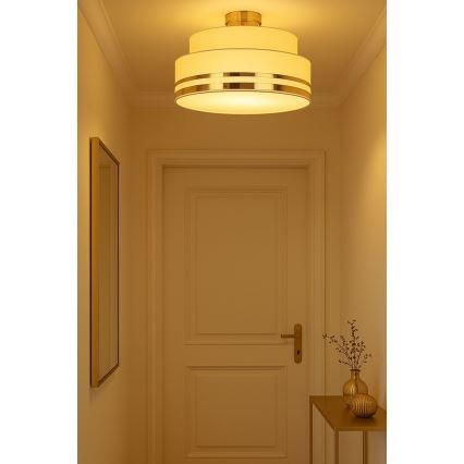 Плафон TAMI 1xE27/60W/230V бежов/златист