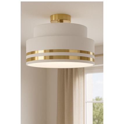 Плафон TAMI 1xE27/60W/230V Ø 40 см бял/златист