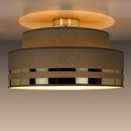 Плафон TAMI 1xE27/60W/230V Ø 40 см кафяв/златист