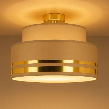 Плафон TAMI 1xE27/60W/230V кафяв/златист