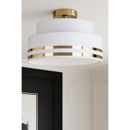 Плафон TAMI 1xE27/60W/230V кремав/златист