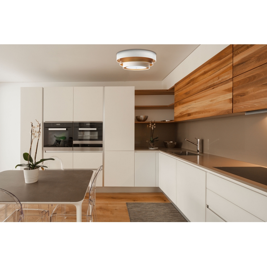 Плафон TRINITI 2xE27/60W/230V бял/златист