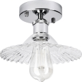 Плафон TRISH 1xE27/15W/230V лъскав хром/прозрачно стъкло