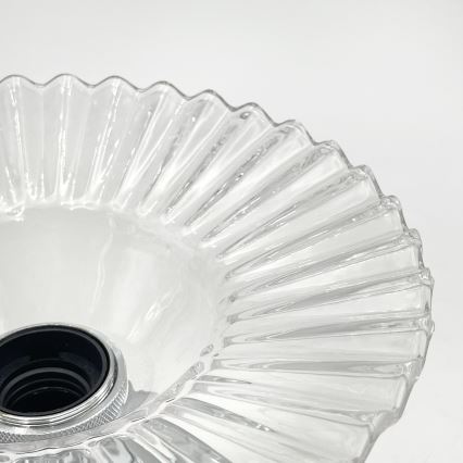 Плафон TRISH 1xE27/15W/230V лъскав хром/прозрачно стъкло