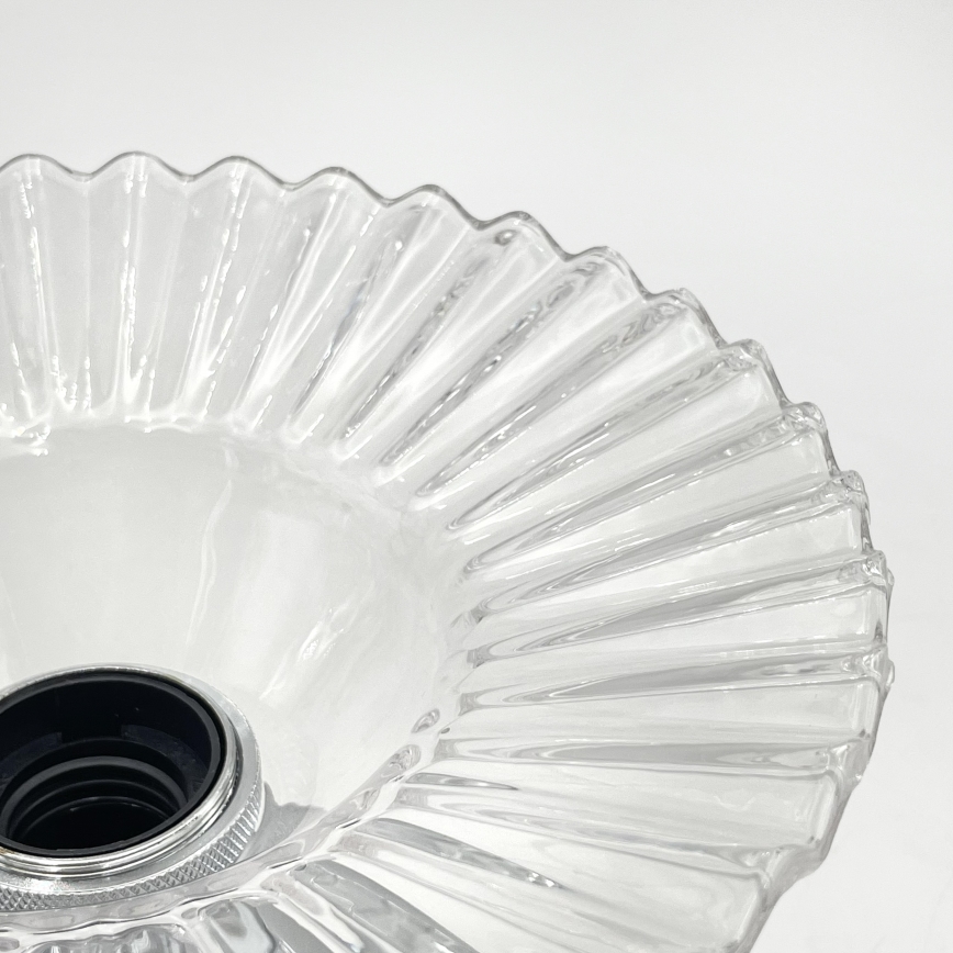 Плафон TRISH 1xE27/15W/230V лъскав хром/прозрачно стъкло