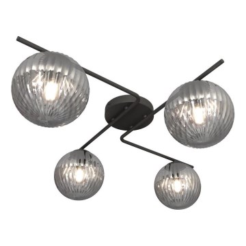 Плафон VESPA 4xE14/10W/230V черен/сив