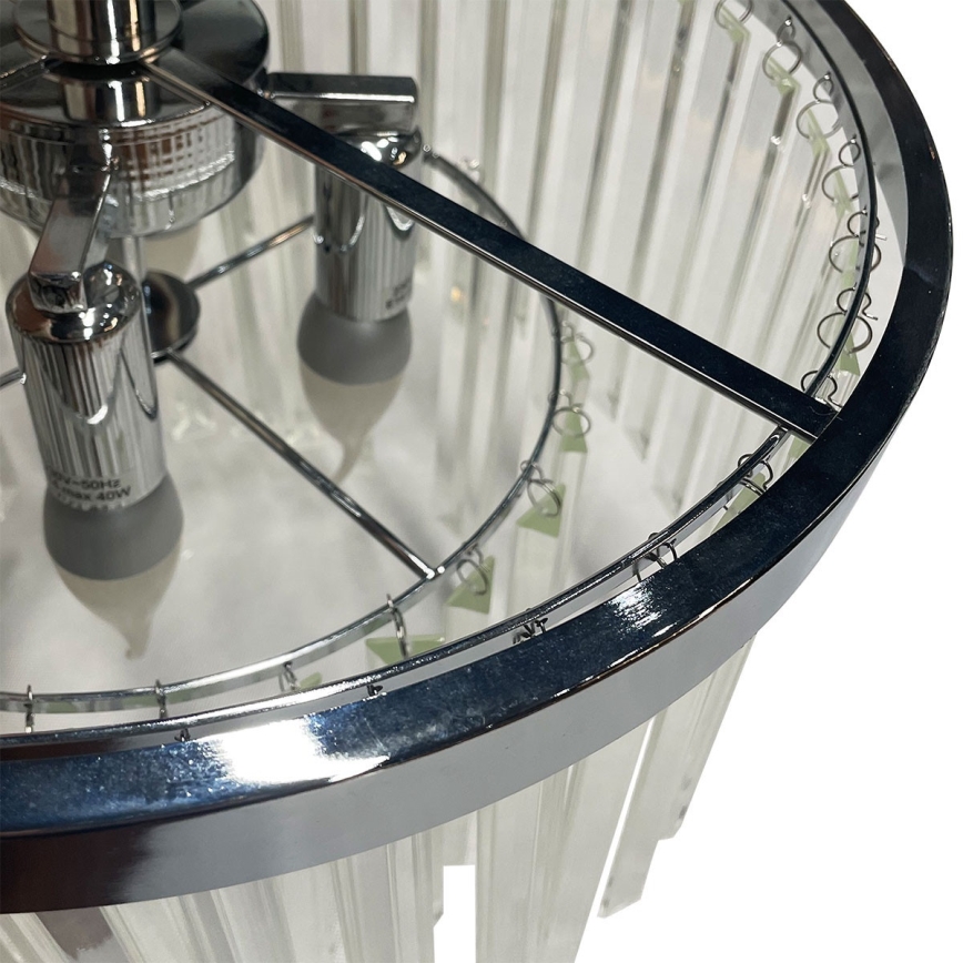 Плафон VETRO 4xE14/40W/230V, лъскав хром