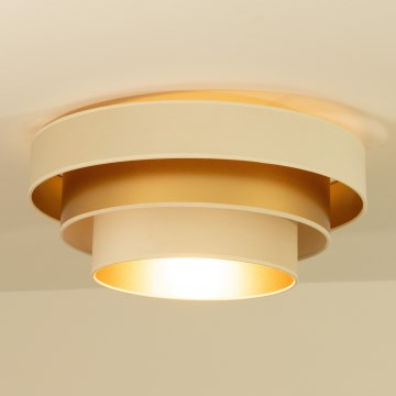 Плафон WENTA 1xE27/60W/230V Ø 50 cm бежово/златно