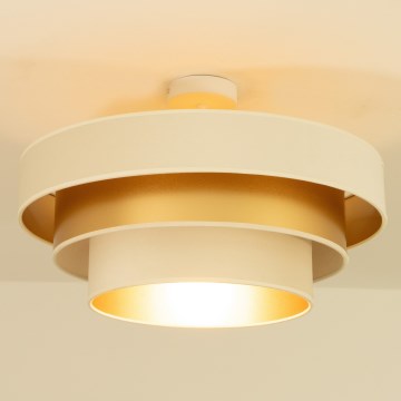 Плафон WENTA 1xE27/60W/230V Ø 50 см бежов/златен