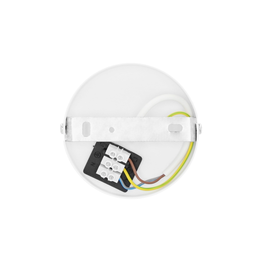 Плафон WENTA, 1xE27/60W/230V, Ø 50 см, бял/кафяв