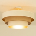 Плафон WENTA за повърхностен монтаж, 1xE27/60W/230V, Ø 50 см, бежов/юта