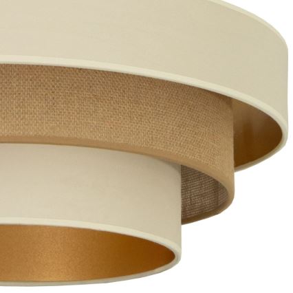 Плафон WENTA за повърхностен монтаж, 1xE27/60W/230V, Ø 50 см, бежов/юта