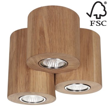 Плафон WOODDREAM 3xGU10/6W/230V дъб - FSC сертифициран