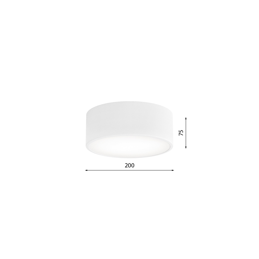 Плафон за баня CLEO 1xE27/24W/230V Ø 20 см бял IP54