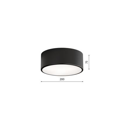 Плафон за баня CLEO 1xE27/24W/230V Ø 20 см черен IP54