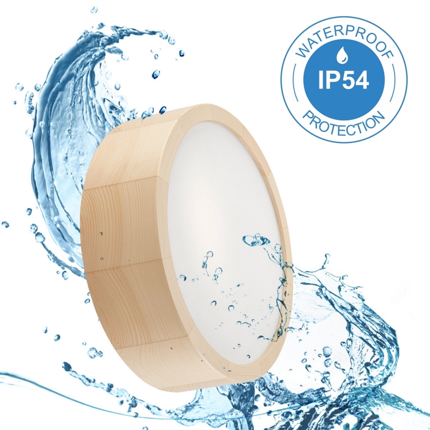 Плафон за баня NATURAL 2xE27/15W/230V IP54 бор ø 27 см
