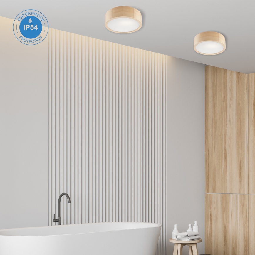Плафон за баня NATURAL 2xE27/15W/230V IP54 бор ø 27 см