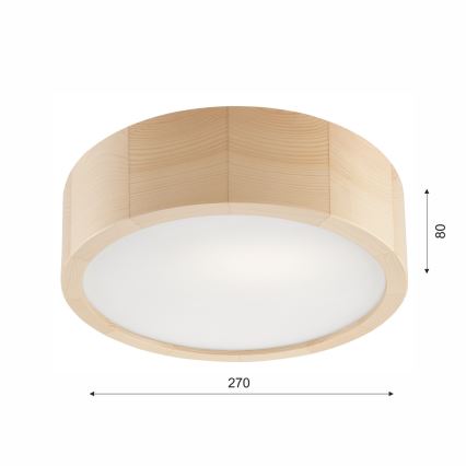 Плафон за баня NATURAL 2xE27/15W/230V IP54 бор ø 27 см