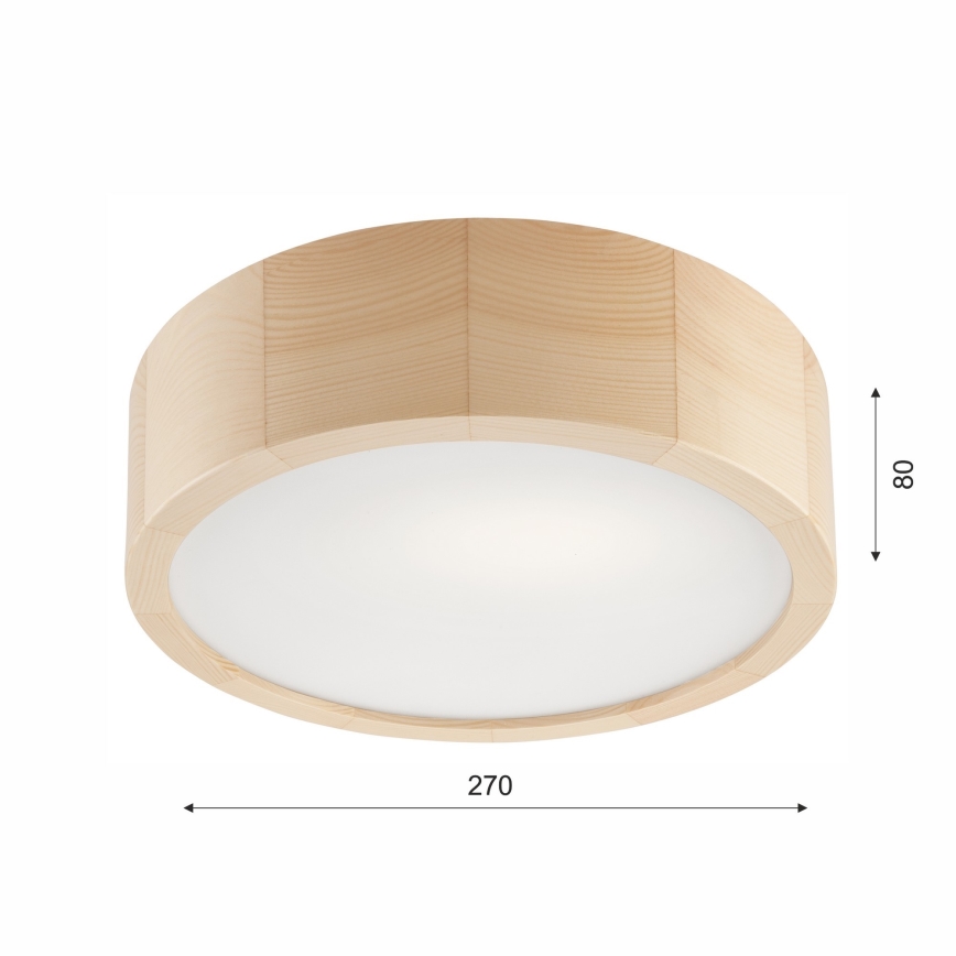 Плафон за баня NATURAL 2xE27/15W/230V IP54 бор ø 27 см