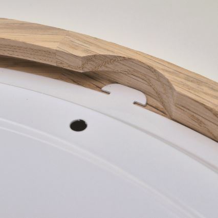 Плафон за баня OAK 3xE27/15W/230V дъб ø 37 см IP54 - FSC сертифицирано