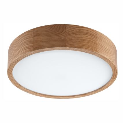Плафон за баня OAK 3xE27/15W/230V дъб ø 37 см IP54 - FSC сертифицирано