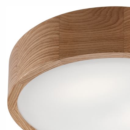 Плафон за баня OAK 3xE27/15W/230V дъб ø 37 см IP54 - FSC сертифицирано