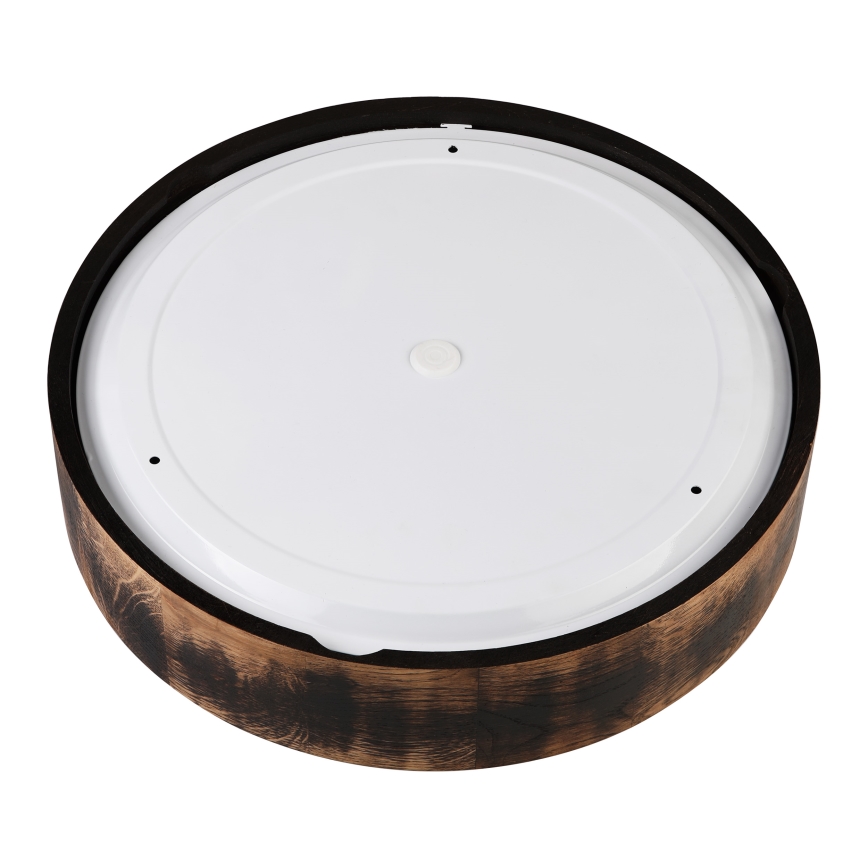 Плафон за баня OAK SMOKY 3xE27/15W/230V IP54 ø 37,5 см дъб/кафяв