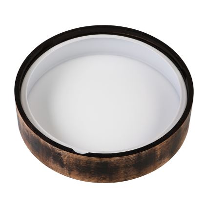 Плафон за баня OAK SMOKY 3xE27/15W/230V IP54 ø 37,5 см дъб/кафяв
