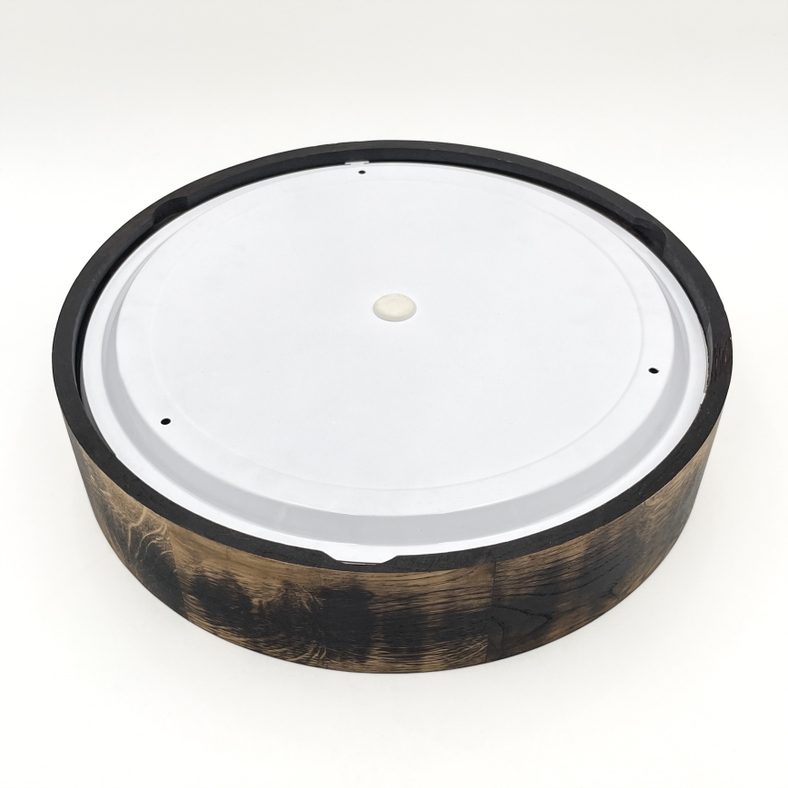 Плафон за баня OAK SMOKY 3xE27/15W/230V IP54 ø 37,5 см дъб/кафяв