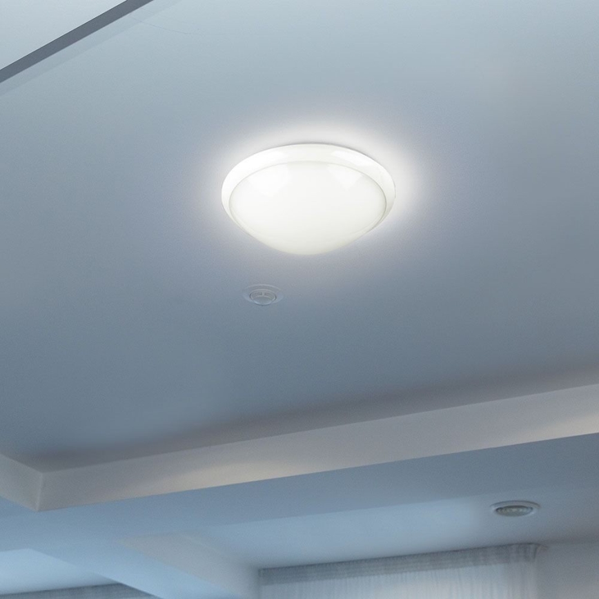 Плафон за баня със сензор 1xE27/60W/230V IP44 ø 29,6 см