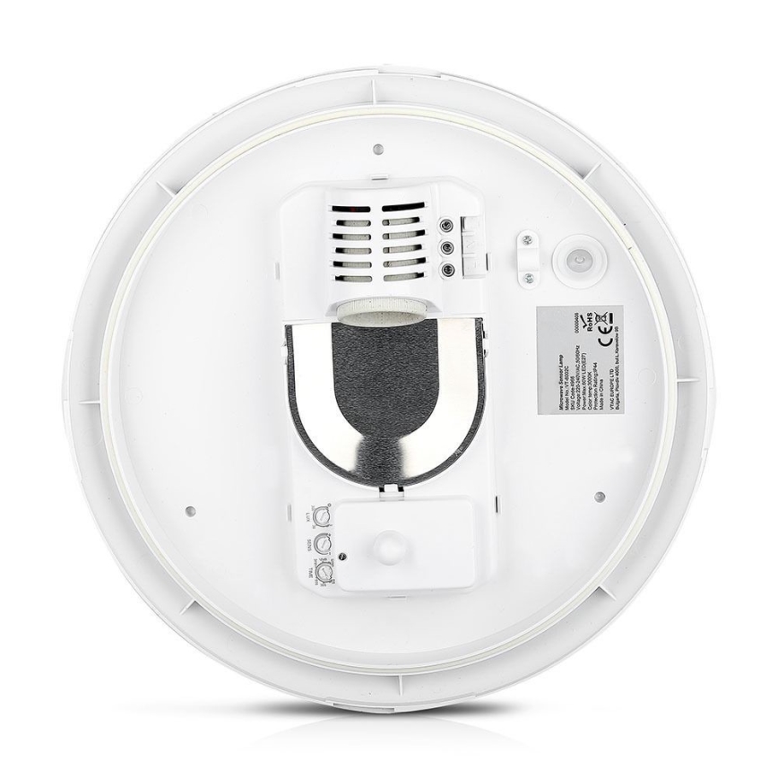 Плафон за баня със сензор 1xE27/60W/230V IP44 ø 29,6 см